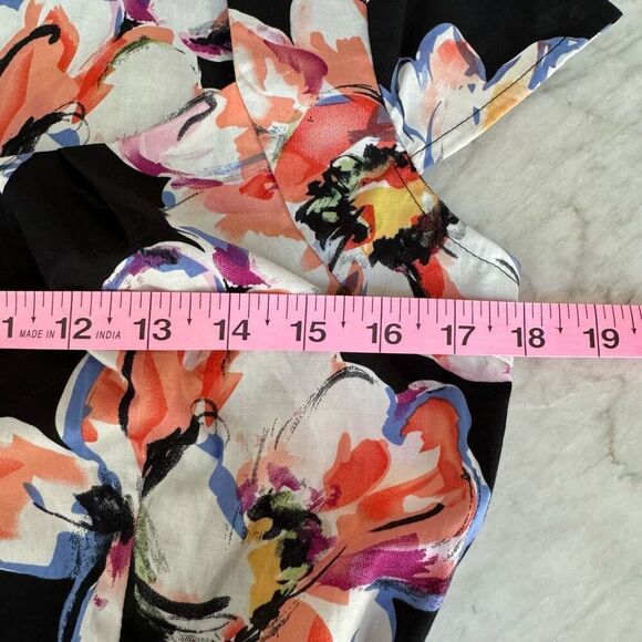 OLIVIA MATTHEWS floral DRESS 100% cotton SIZE 8 belt loops, no belt included - Picture 6 of 10